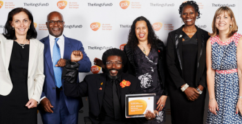 The Sickle Cell Society receiving its award at the GSK IMPACT Awards